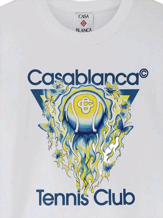 26SS 카사블랑카 반팔 티셔츠 WSP26JTS04602 White - CASABLANCA