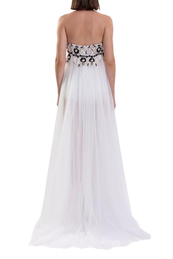  사이드 코베이시 롱 원피스 자수 튈 드레스 - SAIID KOBEISY