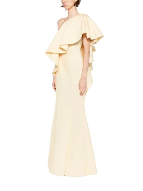  사이드 코베이시 롱 원피스 러플 스쿠버 롱 드레스 - SAIID KOBEISY