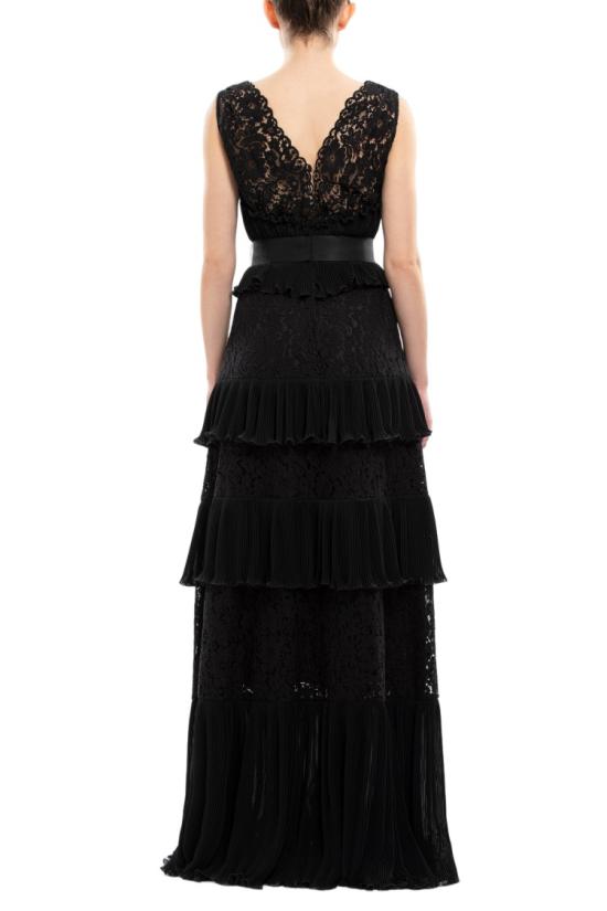  사이드 코베이시 롱 원피스 주름 레이스 드레스 - SAIID KOBEISY