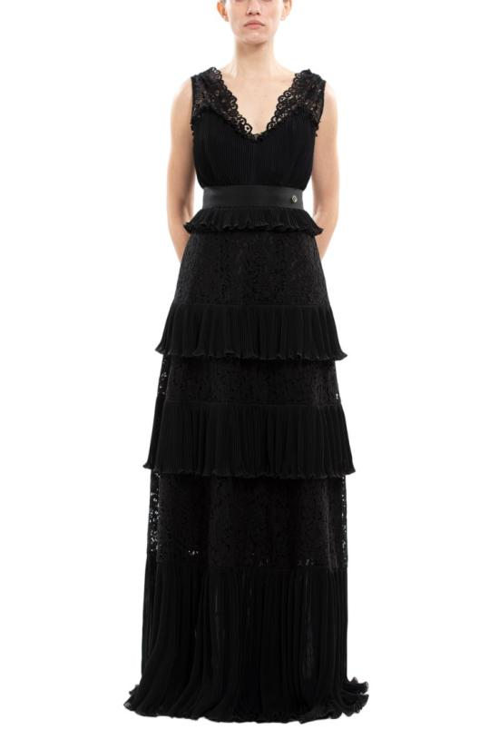  사이드 코베이시 롱 원피스 주름 레이스 드레스 - SAIID KOBEISY