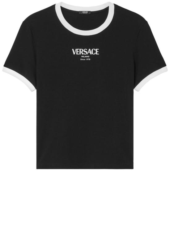 26SS 베르사체 반팔 티셔츠 10226561A166852B020 Black