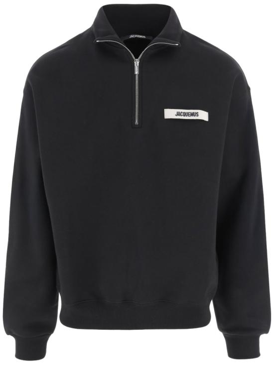 26SS 자크뮈스 하프 집업 스웨트 셔츠 SSM00313AJ00174990 Black