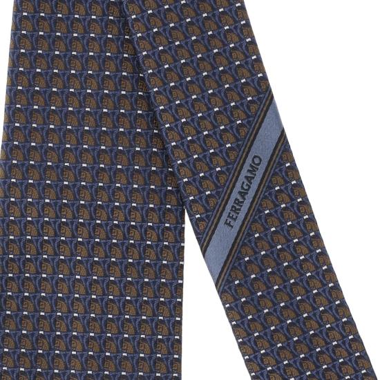 26SS 살바토레 페라가모 넥타이 351356004 Grey - SALVATORE FERRAGAMO