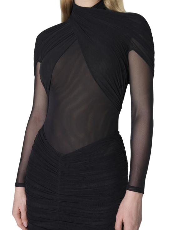 25FW 뮈글러 롱 원피스 25F3BO0284595 1999 Black - MUGLER