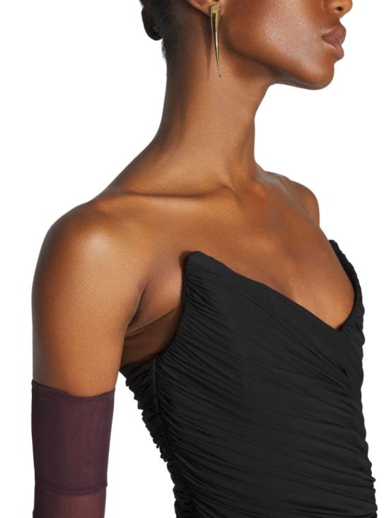 25FW 뮈글러 숏 원피스 25F3RO17646011 1999 Black - MUGLER