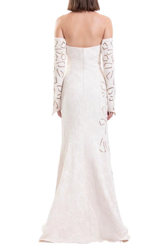  사이드 코베이시 롱 원피스 소매 탈부착 가능한 자카드 드레스 - SAIID KOBEISY