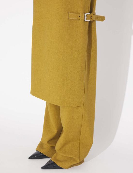  장 폴 고티에 스트레이트 팬츠 테일러링  스커트 올리브 그린 - JEAN PAUL GAULTIER