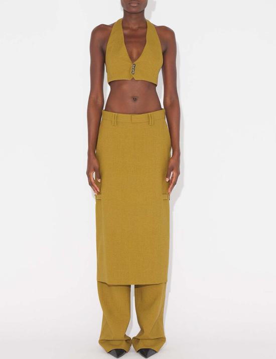  장 폴 고티에 스트레이트 팬츠 테일러링  스커트 올리브 그린