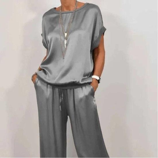  The Collective Park City 스트레이트 팬츠 더 콜렉티브 파크 시티 실키 와이드 레그 팬츠 - OTHER BRANDS