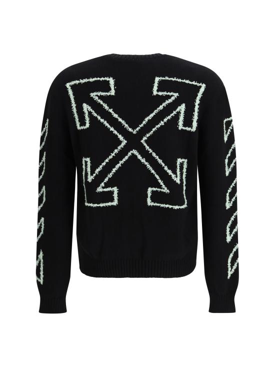 26SS 오프화이트 스웨터 44MHE087S26K001001 0001 BLACK - OFF WHITE