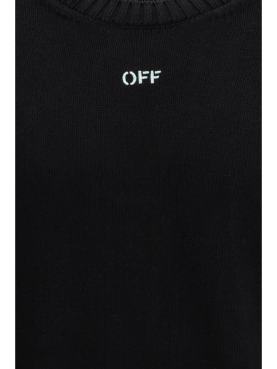 26SS 오프화이트 스웨터 44MHE087S26K001001 0001 BLACK - OFF WHITE