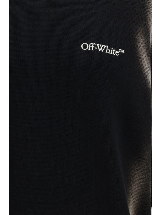 26SS 오프화이트 스웨터 44MHE20US26K003001 0001 BLACK - OFF WHITE