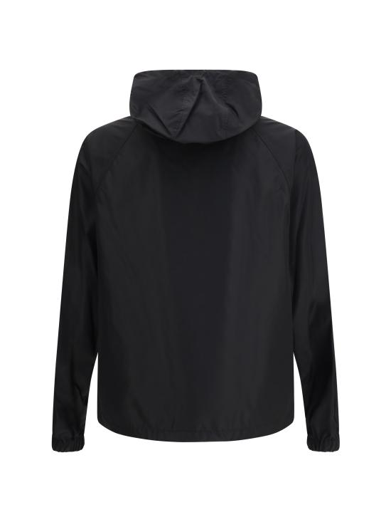 26SS 버버리 체크 테이프 나일론 후드 자켓 8120369 A1189 BLACK - BURBERRY