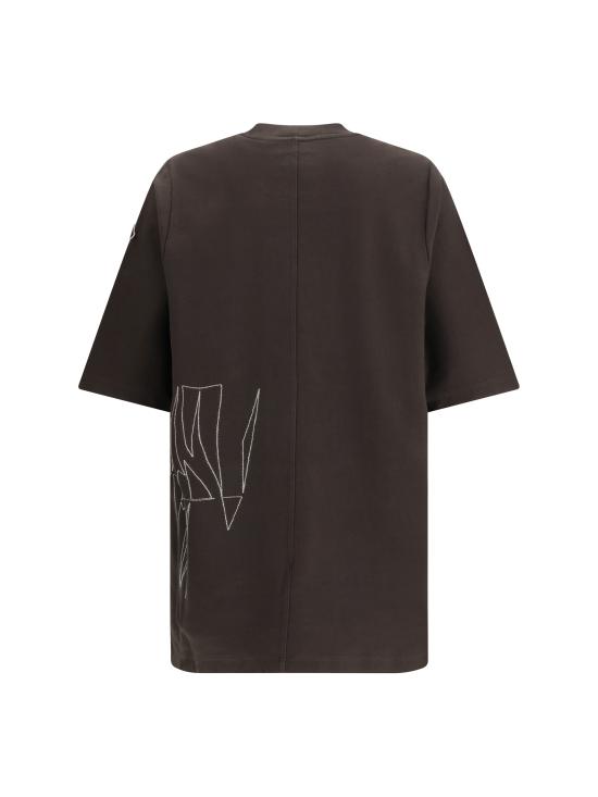 26SS 릭오웬스 몽클레어 반팔 티셔츠 MU01F8C0489B7R 256 BROWN - RICK OWENS MONCLER