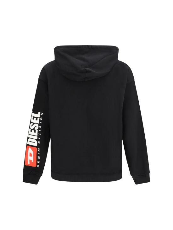 26SS 디젤 후드 티셔츠 A200220GEAD 9XX BLACK - DIESEL