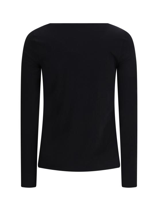 26SS 월포드 긴팔 티셔츠 53336 7005 BLACK - WOLFORD
