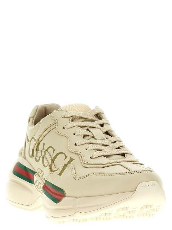 26SS 구찌 RHYTON 라이톤 구찌 로고 스니커즈 528892DRW009522 White - GUCCI