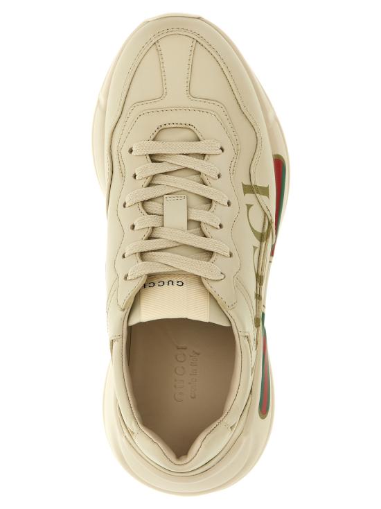 26SS 구찌 RHYTON 라이톤 구찌 로고 스니커즈 528892DRW009522 White - GUCCI