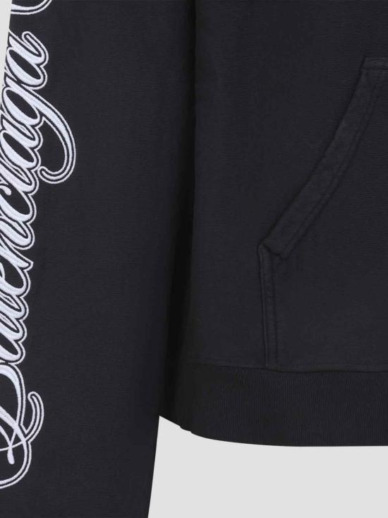 26SS 발렌시아가 커시브 레귤러 핏 집업 후디 851236TTVM86552 - BALENCIAGA