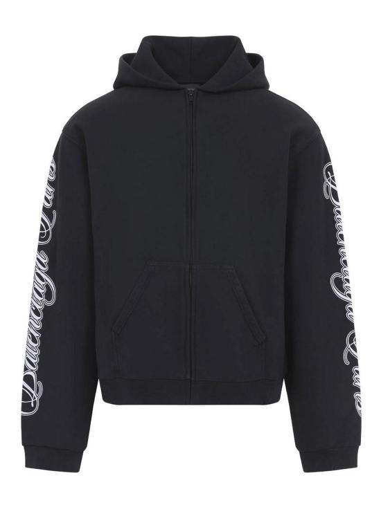 26SS 발렌시아가 커시브 레귤러 핏 집업 후디 851236TTVM86552