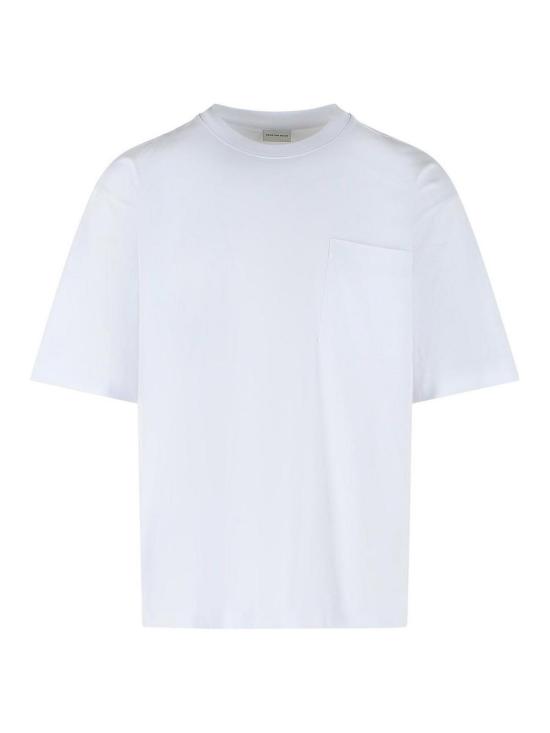 26SS 드리스 반 노튼 반팔 티셔츠 211104E16 White