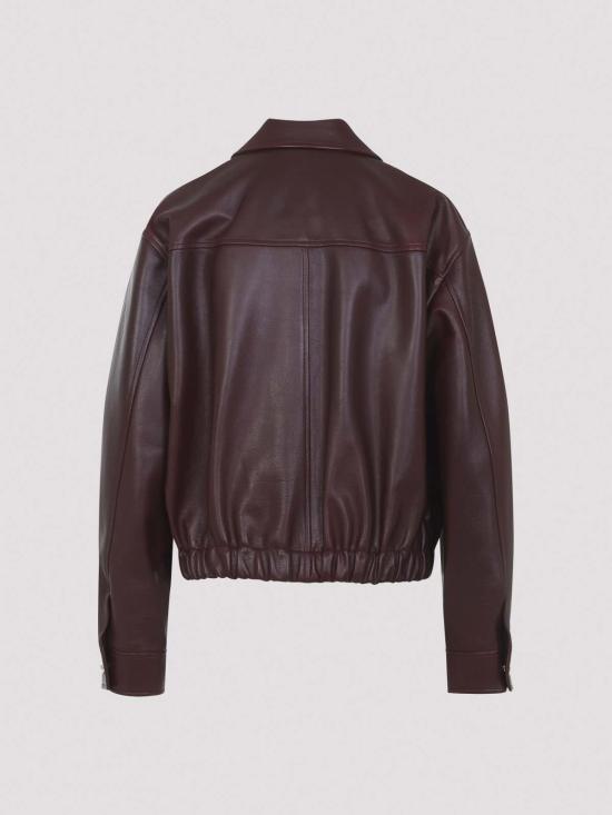26SS 베르사체 가죽 자켓 10228131A168851RC30 Burgundy - VERSACE