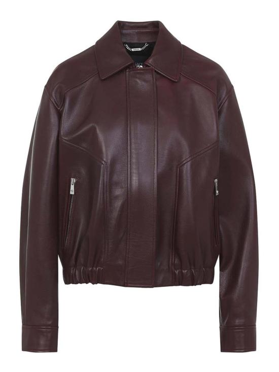 26SS 베르사체 가죽 자켓 10228131A168851RC30 Burgundy