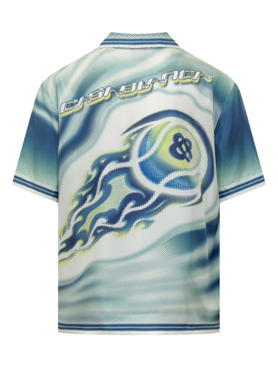 26SS 카사블랑카 긴팔 셔츠 MSP26SH003 06 BLUE WHITE - CASABLANCA