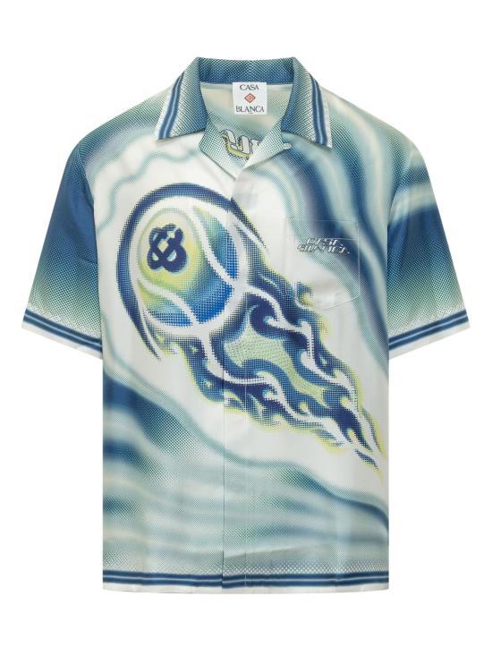 26SS 카사블랑카 긴팔 셔츠 MSP26SH003 06 BLUE WHITE