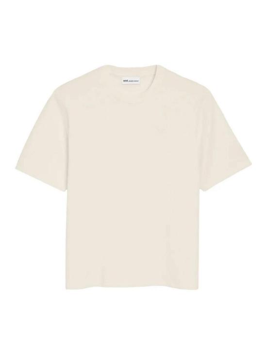 26SS 아미 화이트 코튼 드 하트 엠보스 티셔츠 UTS357726136