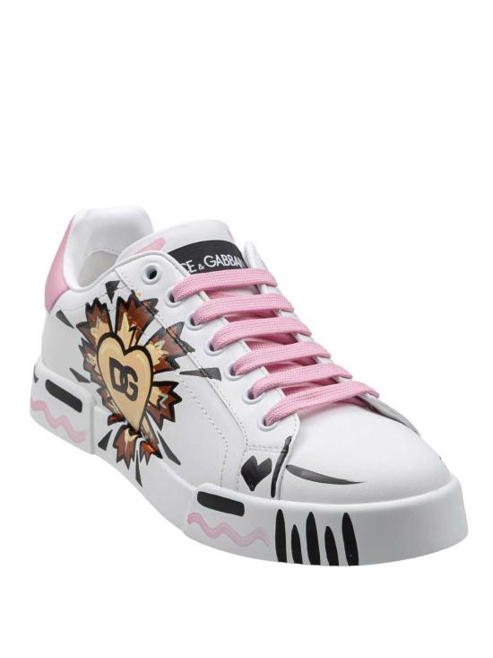 26SS 돌체앤가바나 포르토피노 라이트 스트로벨 나파 카프스킨 스니커즈 CK2398A0259BI832 White - DOLCE & GABBANA