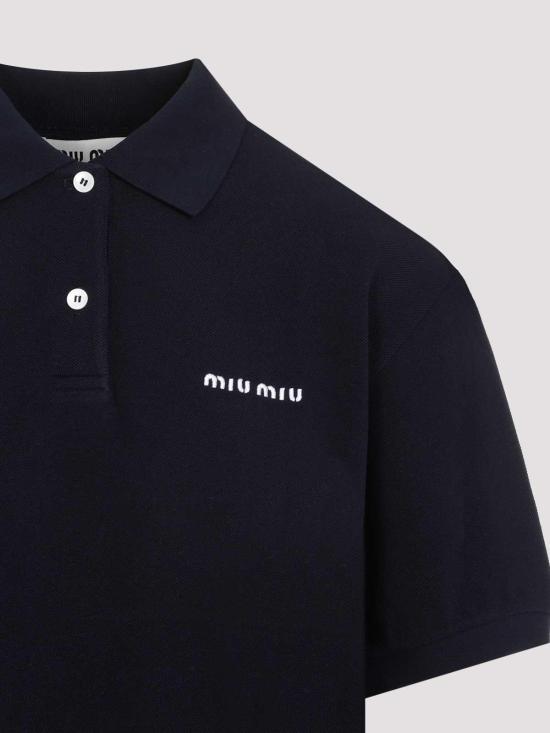  미우미우 폴로 티셔츠 MJN535SOOO14RWF0008 Light Beige - MIU MIU