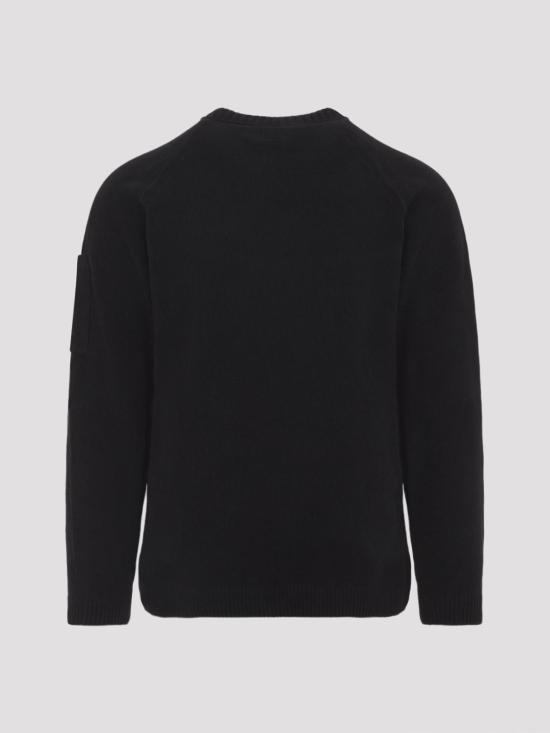 26SS 씨피 컴퍼니 코튼 셔닐 크루넥 렌즈 스웨터 20CMKN117A005687G999 Black - C.P. COMPANY