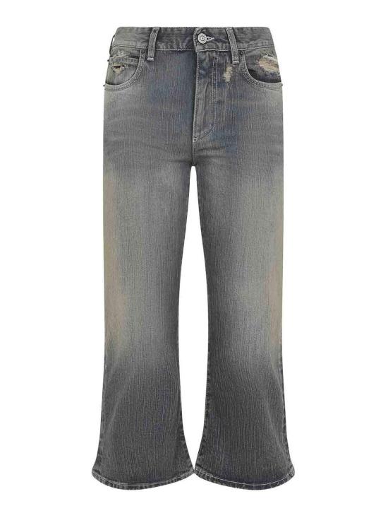 26SS 발렌시아가 레이스 플레어드 카프리 팬츠 856838TTWC64200 Light Blue