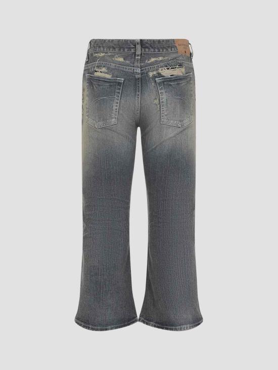 26SS 발렌시아가 레이스 플레어드 카프리 팬츠 856838TTWC64200 Light Blue - BALENCIAGA