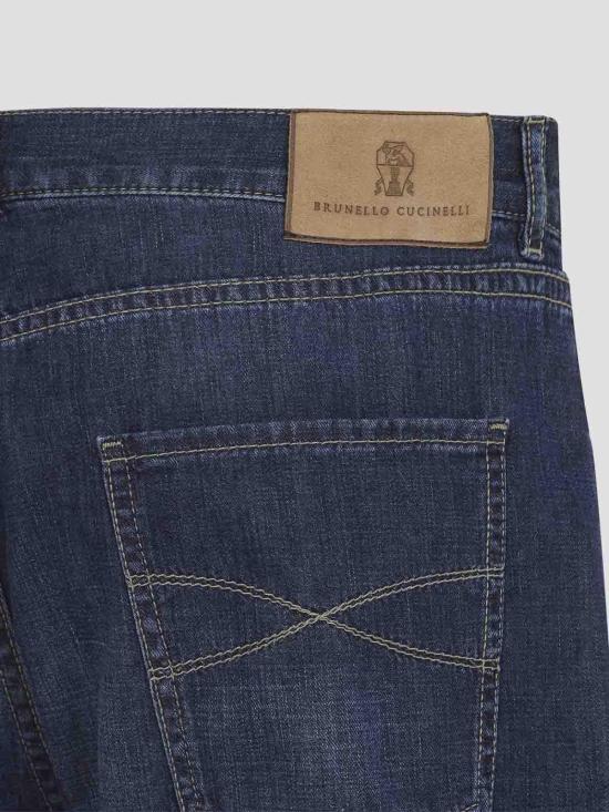 26SS 브루넬로 쿠치넬리 스트레이트 팬츠 ME645O1090C1468 Blue - BRUNELLO CUCINELLI