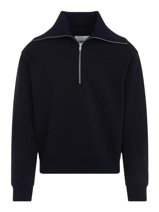 27SS 질샌더 집업 니트 J22GU0146J20245401 Dark Blue