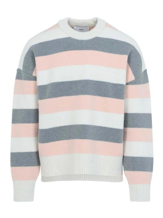 26SS 아미 알파카 스트라이프 크루넥 스웨터 UKS841KN01260544 Grey