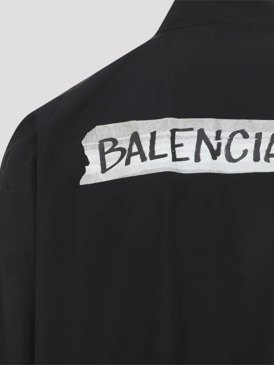 26SS 발렌시아가 마스킹 테이프 미디엄 핏 트랙수트 재킷 857713TPQ381000 Black - BALENCIAGA