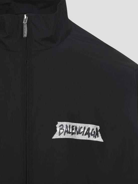26SS 발렌시아가 마스킹 테이프 미디엄 핏 트랙수트 재킷 857713TPQ381000 Black - BALENCIAGA