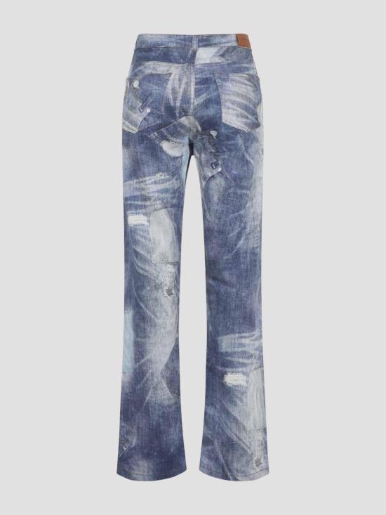 27SS 로베르토 카발리 스트레이트 팬츠 WQJ200DAR7104564 Dark Blue - ROBERTO CAVALLI