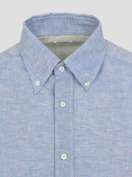 26SS 브루넬로 쿠치넬리 긴팔 셔츠 MM6841716C105 Light Blue - BRUNELLO CUCINELLI