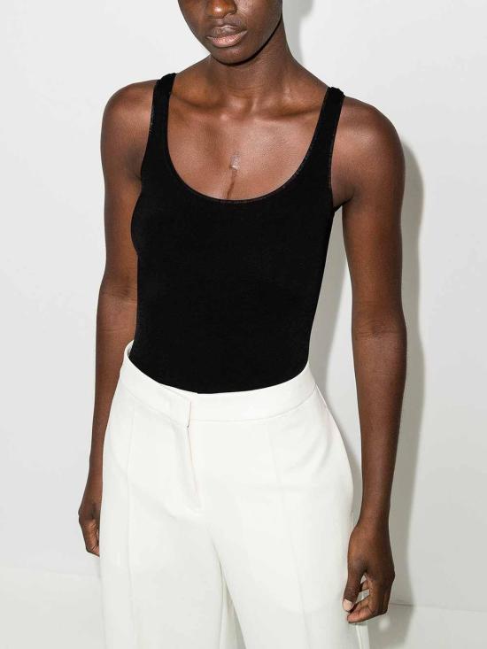 27SS 월포드 민소매 티셔츠 750867005 Black - WOLFORD