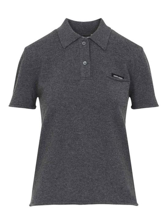 27SS 미우미우 폴로 티셔츠 MML01VSOOO19DJF0480 Dark Grey