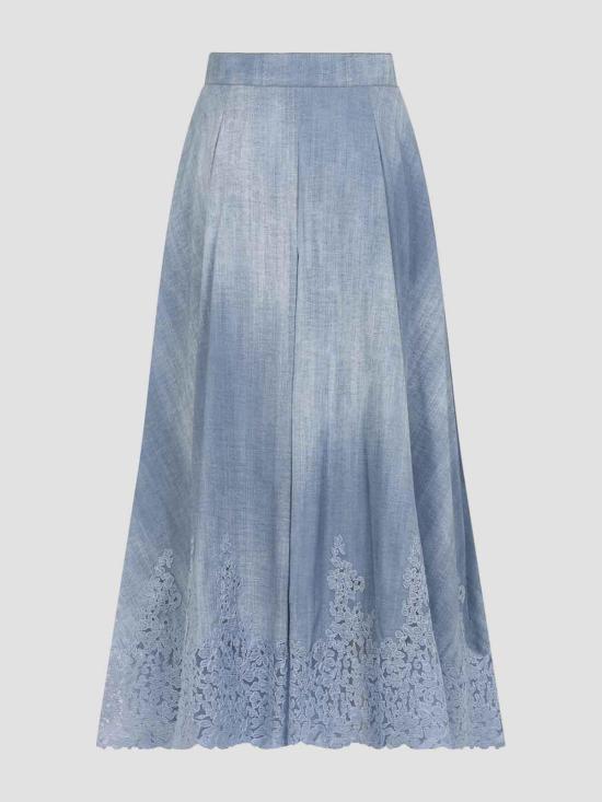 26SS 에르마노 설비노 미디 스커트 D482O355APEMYS4217 Blue - ERMANNO SCERVINO