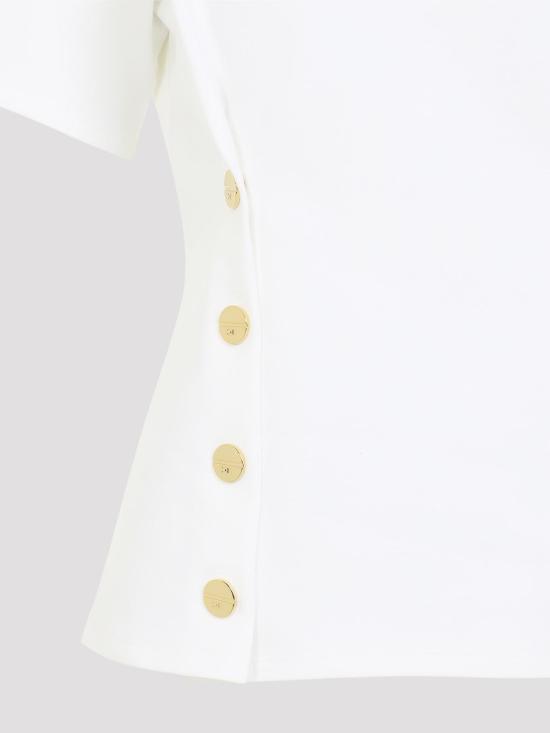 27SS 엘리자베타프랜치 반팔 티셔츠 MA00461E2270 White - ELISABETTA FRANCHI