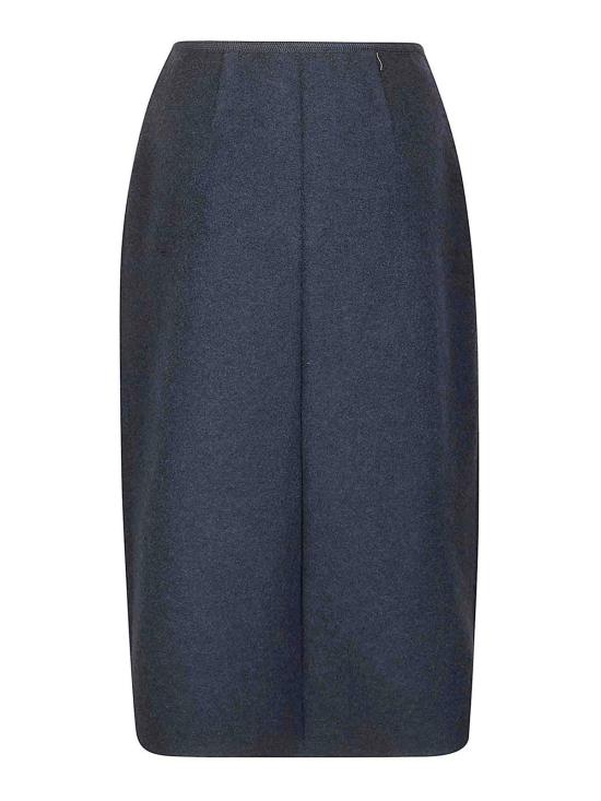 25FW 리에르 미디 스커트 SKT19X03WALKERPLOMBEFELTED Black - RIER