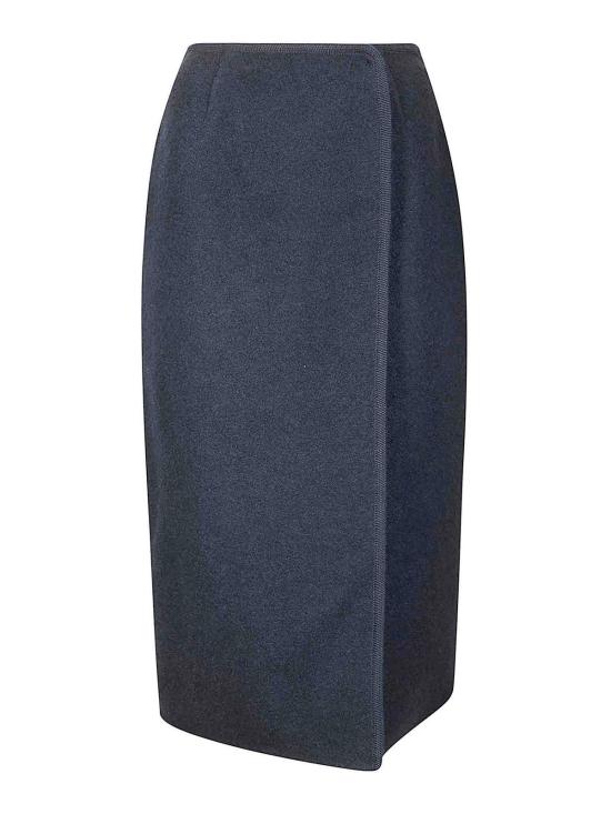 25FW 리에르 미디 스커트 SKT19X03WALKERPLOMBEFELTED Black