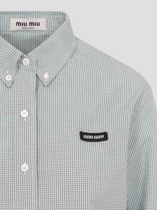 26SS 미우미우 셔츠 MK1842SOOO1805F077U Dark Green - MIU MIU